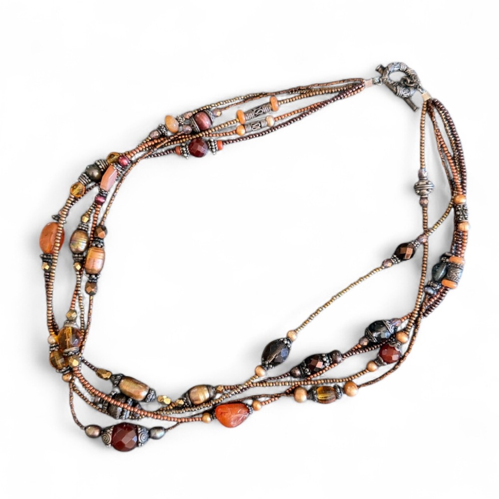5 strand beaded necklace
